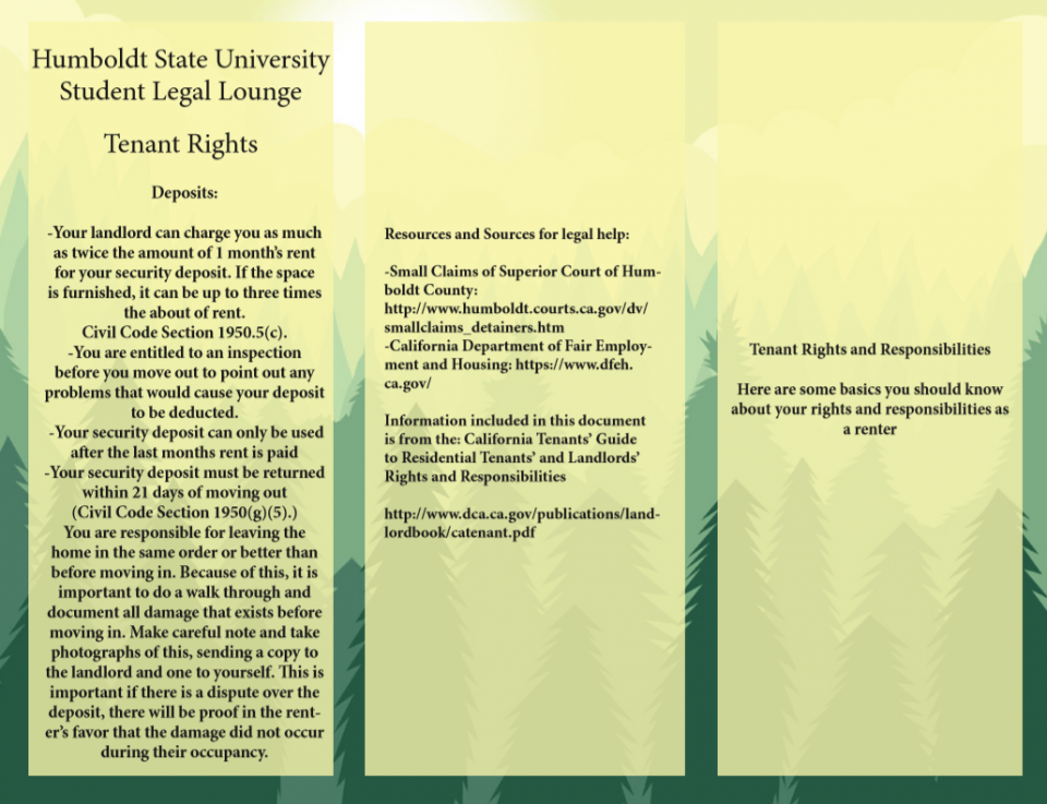 An image of the tenant rights brochure front